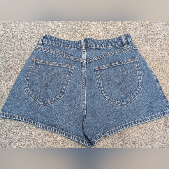 Rolla's Mirage Short - Jenna Blue High Rise Loose Fit Denim Shorts, Size 29 / AU - Picture 4 of 6